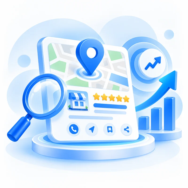 Tối ưu SEO Google Maps: kính lúp, ghim vị trí và biểu đồ tăng trưởng